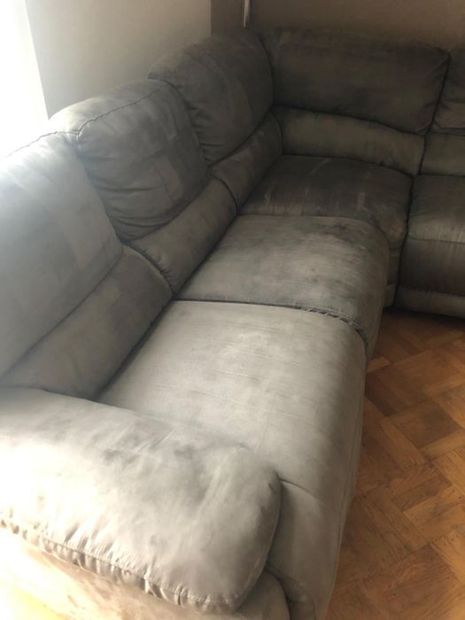 reviewer after image of the same couch now free of the dark stains