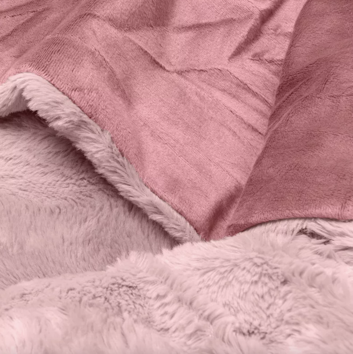 Plush faux fur throw with a soft, velvety feel, perfect for adding warmth and style to your home or for ultimate relaxation