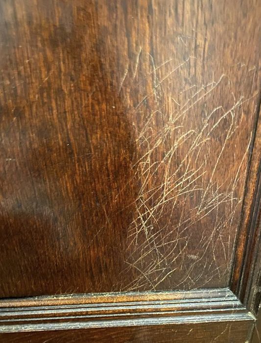 Photo from the reviewer showing the results of using the scratch remover