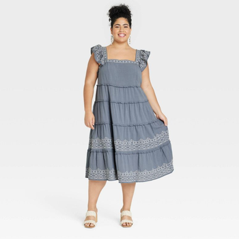 another model wearing the dress