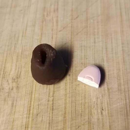 A pill placed beside a pill pocket