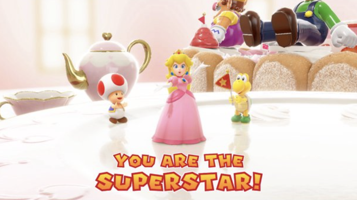 a screenshot featuring characters from the game