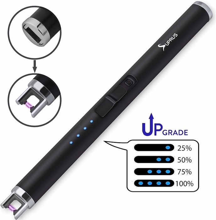 the lighter featuring a taser-like tip