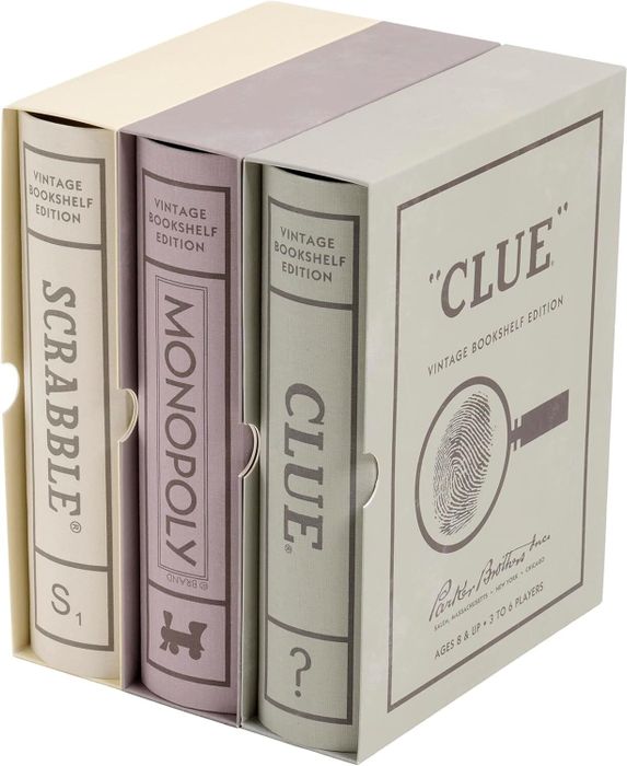 The iconic trio: Scrabble, Monopoly, and Clue