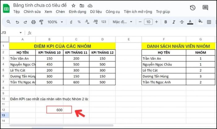 Nhập công thức kết hợp hàm SUBTOTAL và VLOOKUP trong Excel