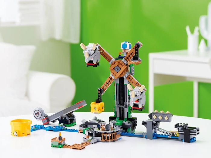 The Reznor Lego set adds an extra layer of excitement to the Mario universe, letting players knock over the Reznors while interacting with the environment in a fun and creative way.