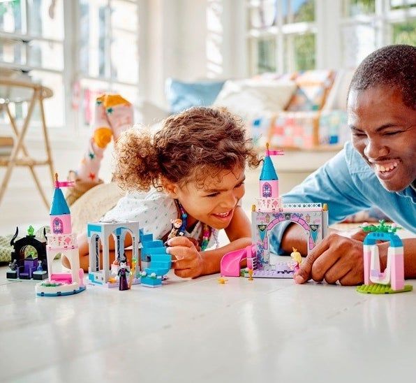a child engaging with the play set