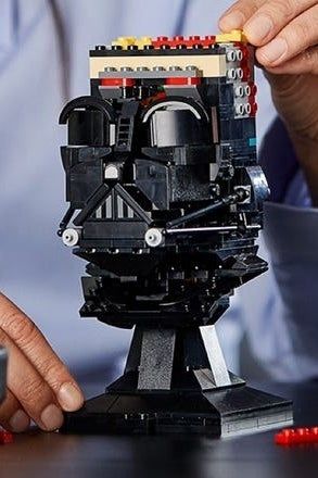 Image of person completing the inside of the helmet