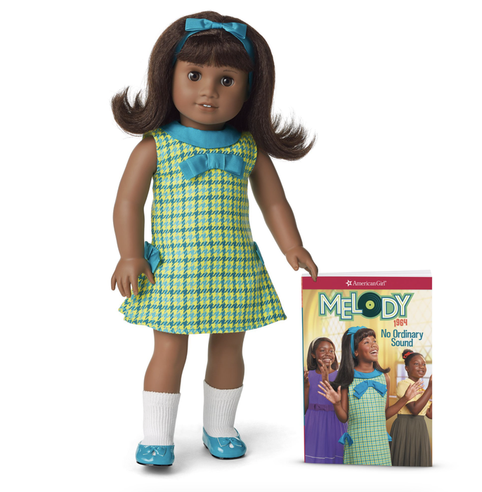 A Melody doll dressed in 1950s-style clothing