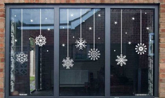 Dán decal hình bông tuyết đẹp mắt
