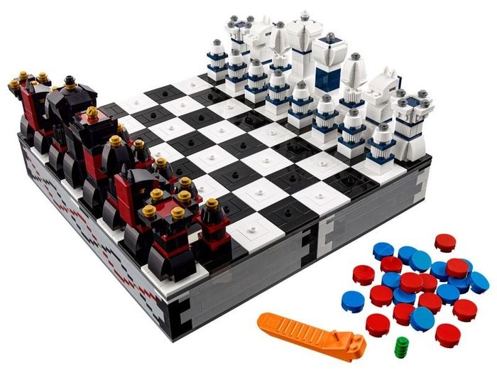 assembled chess set and checkers