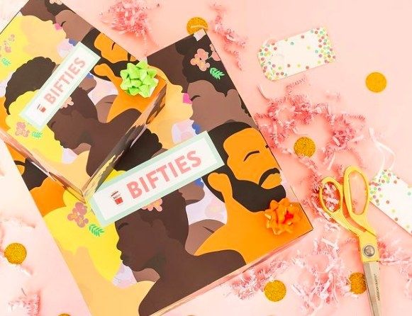 A Bifties gift box filled with curated items