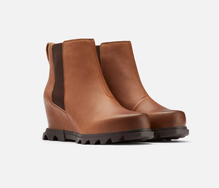 the wedge bootie in brown