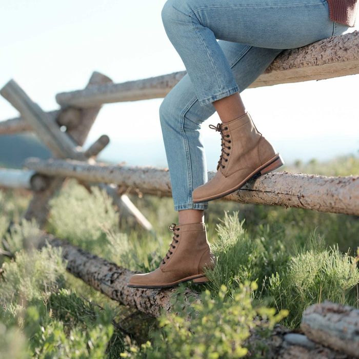 brown lace up boots