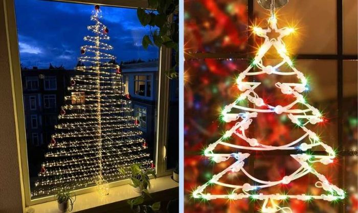 Treo đèn LED xung quanh cửa sổ đẹp mắt