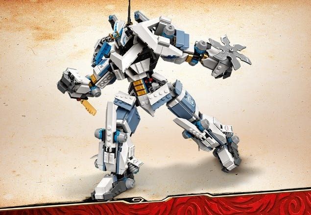 Posable mech on display