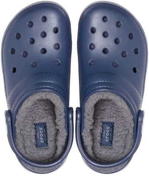 The inside of these Crocs features a cozy fur lining for added warmth and comfort.