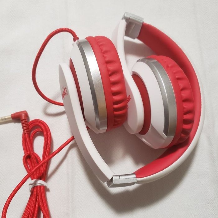 red and white version folded compactly