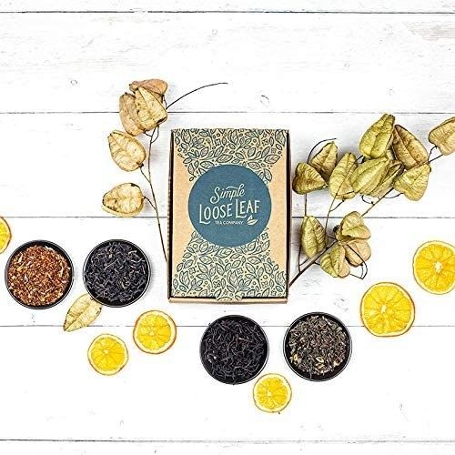 A monthly tea box containing four unique tea varieties