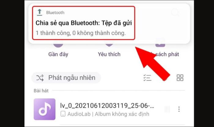 Tìm và kết nối Bluetooth với thiết bị cần chuyển dữ liệu