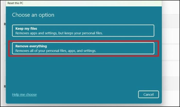 Hướng dẫn cách reset Windows 11 về trạng thái ban đầu qua reset PC