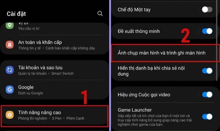 Hướng dẫn bật tính năng quay màn hình trên điện thoại Samsung