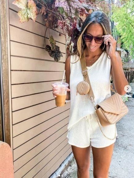A customer in the white set