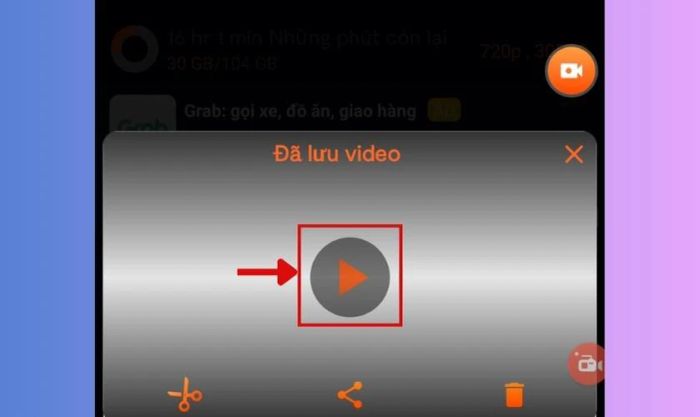 Lưu video quay màn hình về máy của bạn.