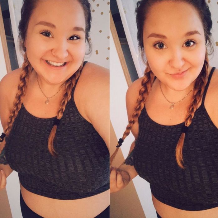 A reviewer rocking the ribbed knit tank