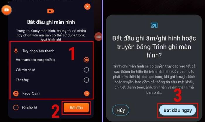 Hoàn tất quá trình quay màn hình.