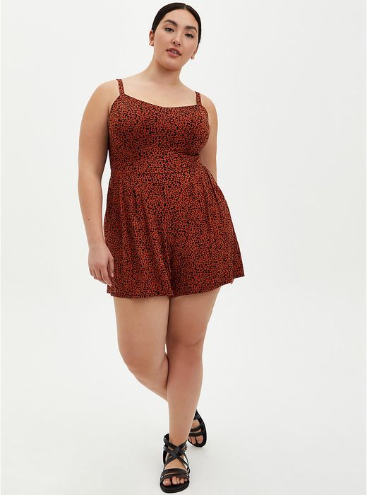 A model wearing the romper.