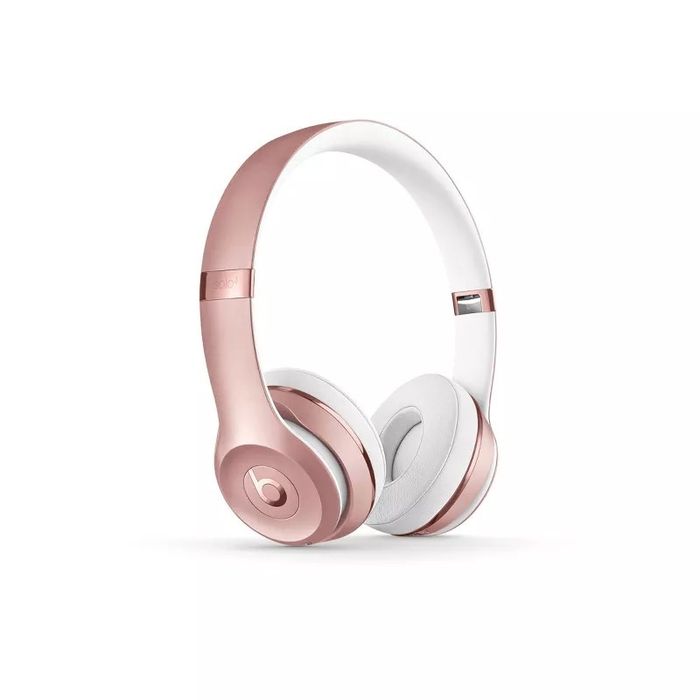 the headphones in rose gold