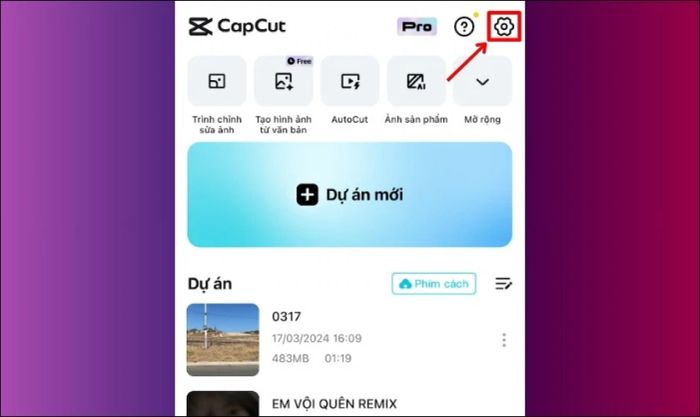 Phương pháp cài đặt mặc định video không logo Capcut