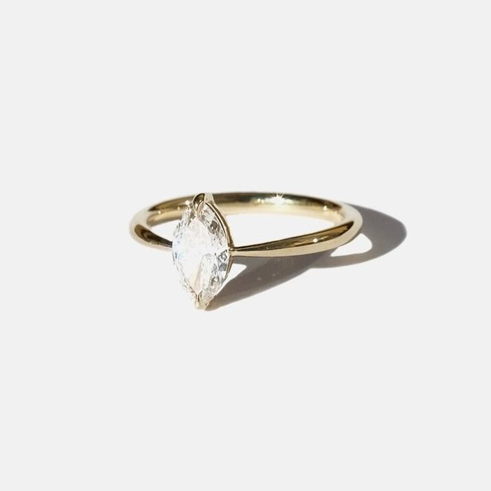 the elegant white diamond ring