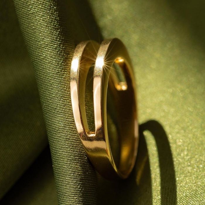 the elegant double gold band