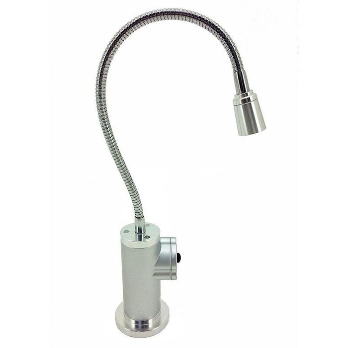 A metal magnetic grill light designed to attach easily for nighttime grilling.