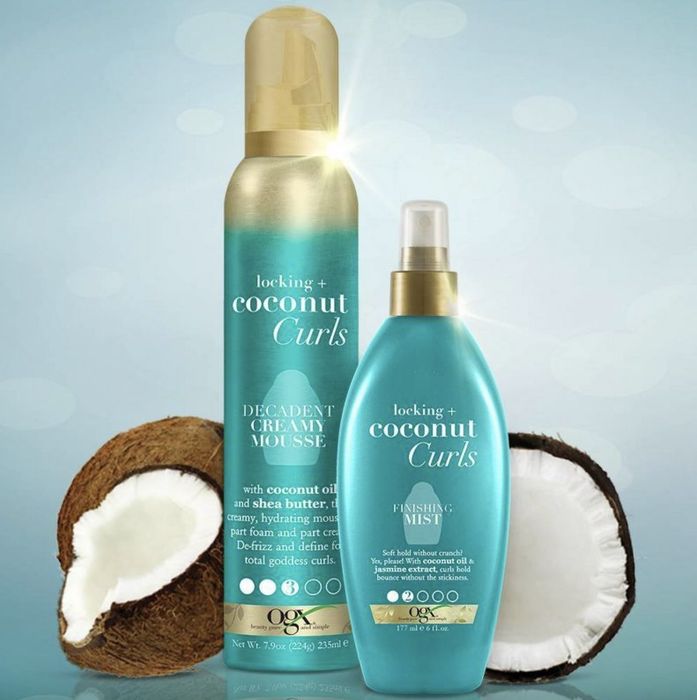 A cream mousse and hair mist