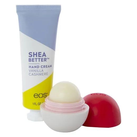 the vanilla cashmere lip balm and hand cream combo