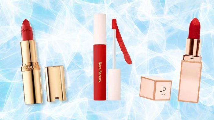 A variety of red lipsticks