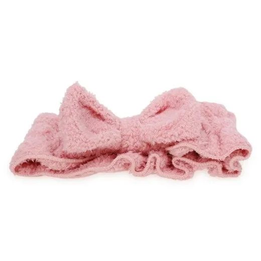 Pink plush headband