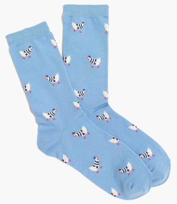 The blue socks, a stylish and practical addition to any wardrobe.