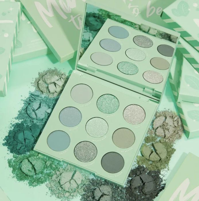 The Colourpop Mint To Be Palette, a refreshing collection of minty greens for unique and eye-catching makeup looks.