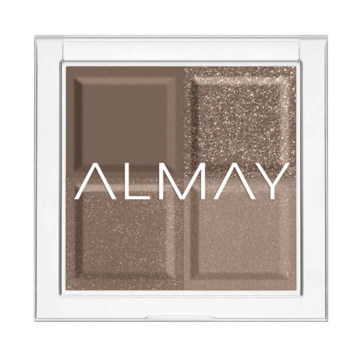 The Almay Eyeshadow Quad in Cause a Stir, a vibrant palette designed to create eye-catching and dramatic makeup styles.