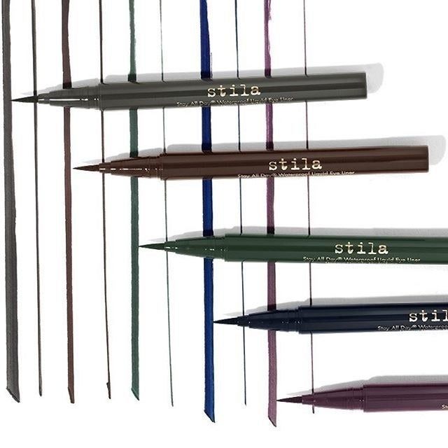 The eyeliner comes in four different shades.