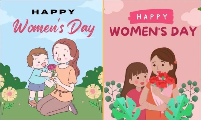 Ảnh thiệp tặng quà 8-3 dành tặng mẹ và bà đậm chất tình cảm
