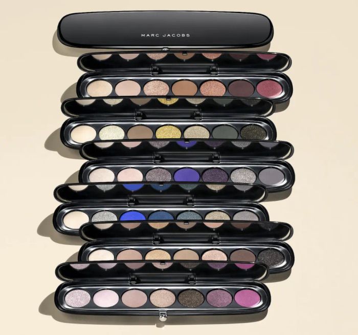 The Marc Jacobs Eye-Conic Eyeshadow Palettes, combining luxury and convenience for on-the-go beauty.