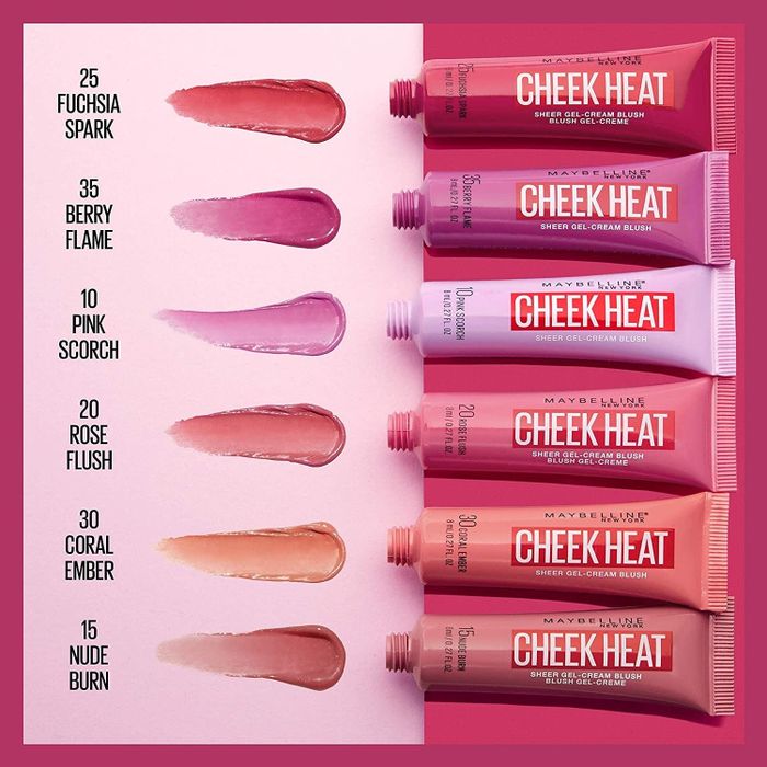 all the blushes with swatches of their shades