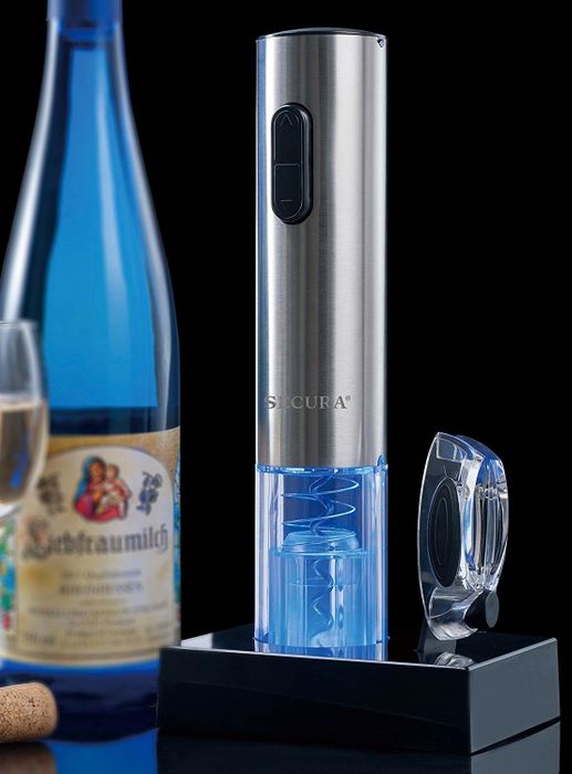 Close-up of the wine opener