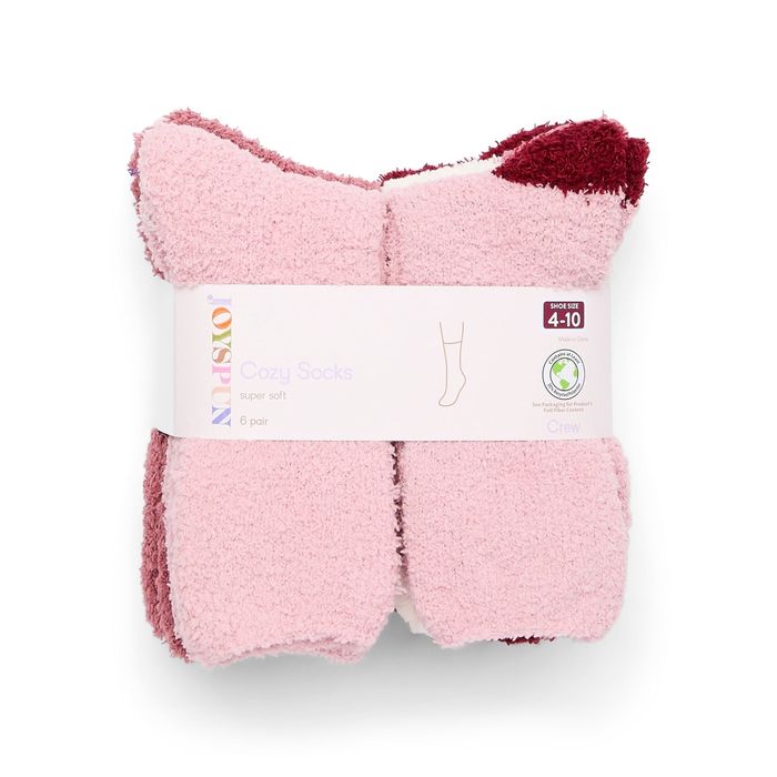 A pack of six pairs of ultra-soft Nalaki cozy socks (fits shoe size 4-10), bundled together for ultimate comfort and wearability.