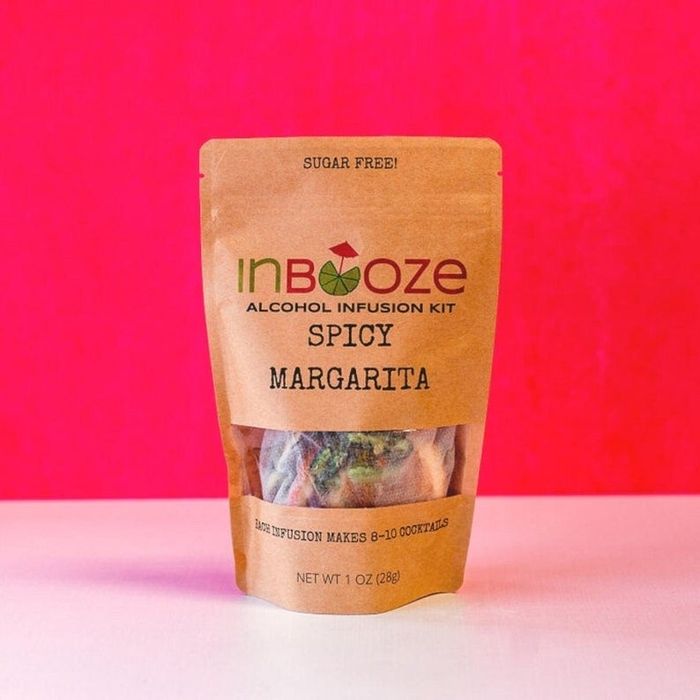 A packet of spicy margarita infusers ready to enhance your drink experience.